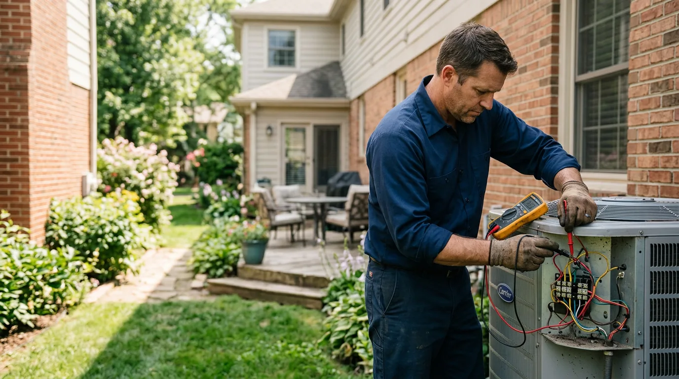 HVAC technician working near Tridell, UT